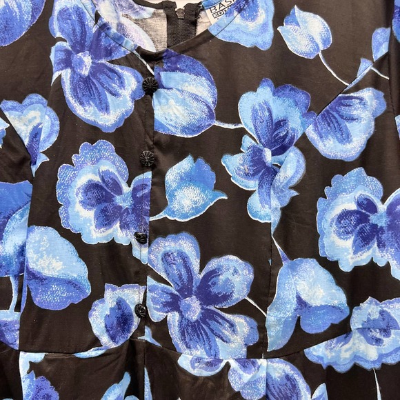 Vintage Basic Editions Large Blue Floral Tulip Short Romper NWT Old Stock 2XL - Picture 5 of 10